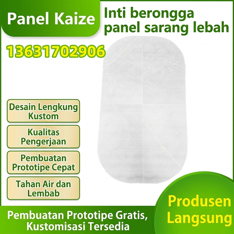 Papan berongga sarang lebah dengan pola berbentuk S.