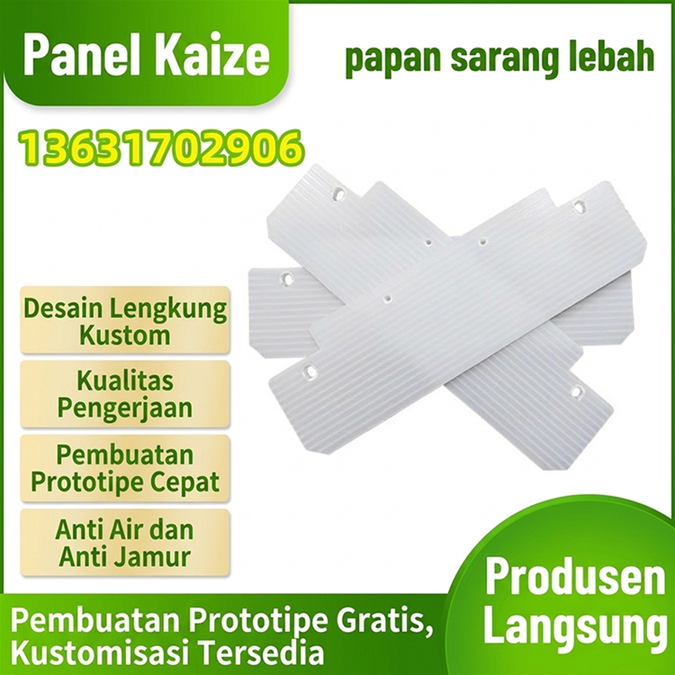 Penguatan bagian bawah panel sarang lebah