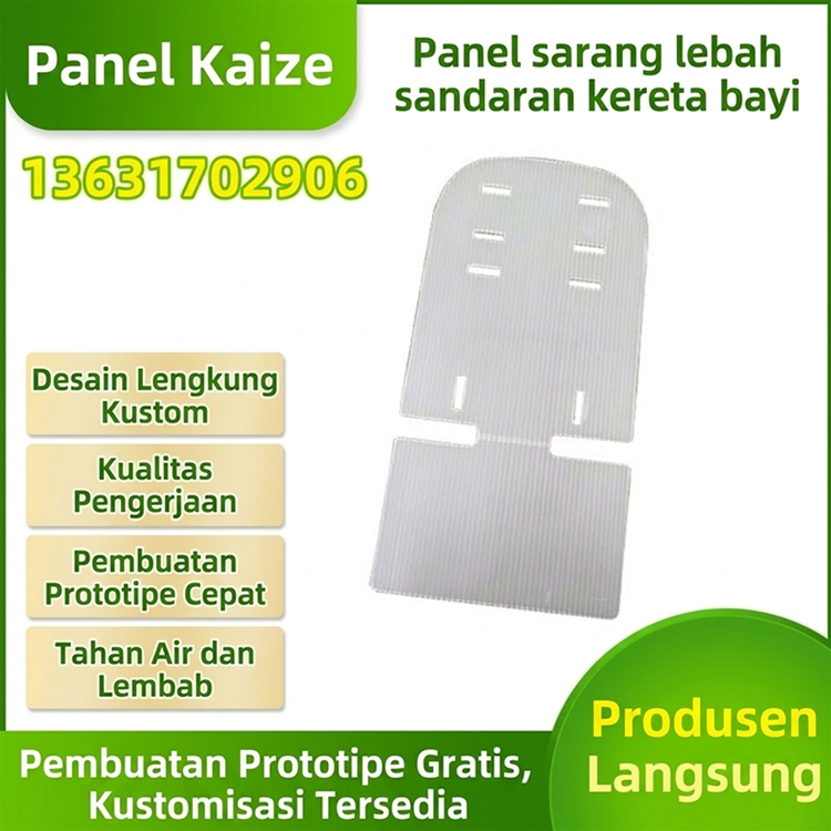 sandaran kereta bayi dengan papan sarang lebah