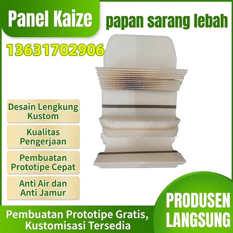 Papan sarang lebah ABS yang ditekuk berbentuk L.